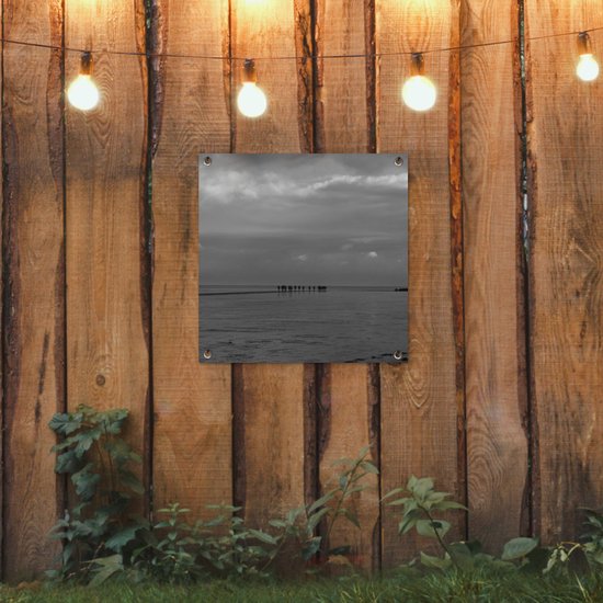 Posters de jardin Mer des Wadden - Zwart - Wit - Mer des Wadden - 50x50 cm