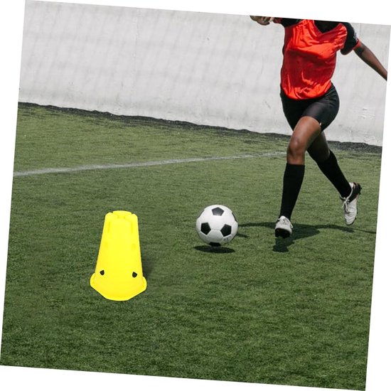Voetbal Trainingskegels - Sport kegels - Behendigheidstraining - Felle Kleur - 30.5x24.7x24.7cm - Geel — afbeelding 3