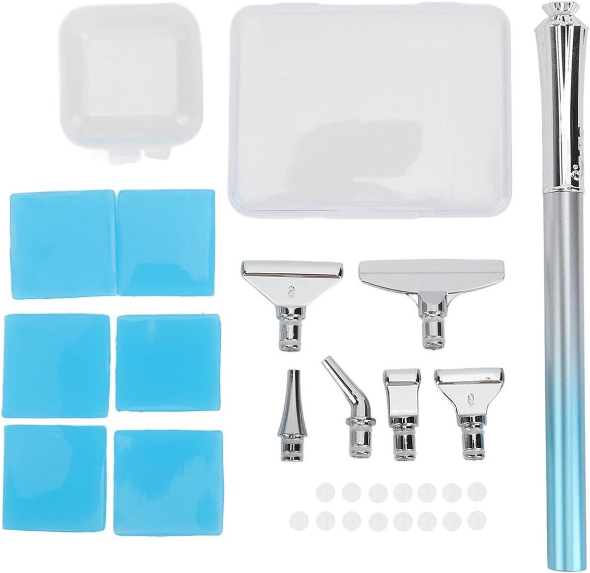 Ergonomische Pen Kit voor Diamant Schilderen met Stalen Punten en Opbergdoos - Perfect voor 5D Rhinestone Kunst en Creatieve Projecten