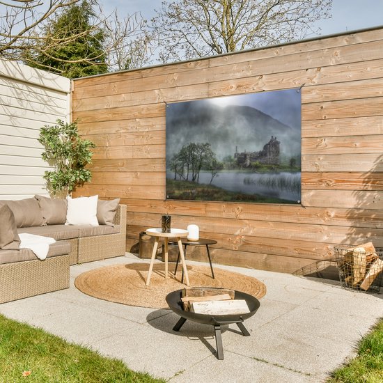 Affiche de jardin Forteresse médiévale en Ecosse - 120x80 cm - Jardin
