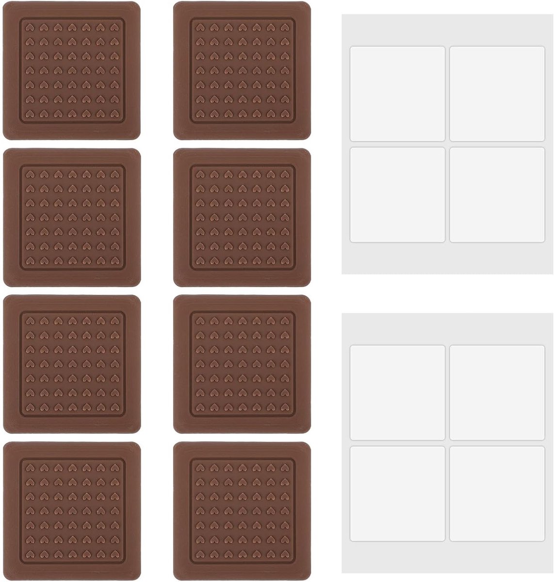Anti-slip stabilisatiepads voor snijplanken - 8 stuks zelfklevende silicone pads, waterdicht en geluidsreducerend, perfect voor meubels en laptops