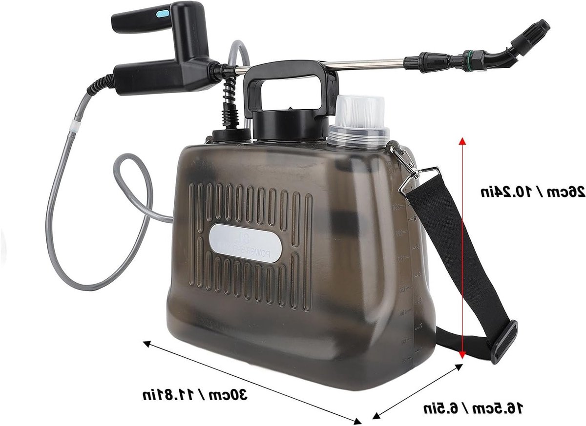 Allecto Plus - Elektrische rugspuit 8L 2000mAh USB Oplaadbaar - Tuinsproeier voor onkruid en bloemen - batterijaangedreven - draagbaar - voor auto wassen.