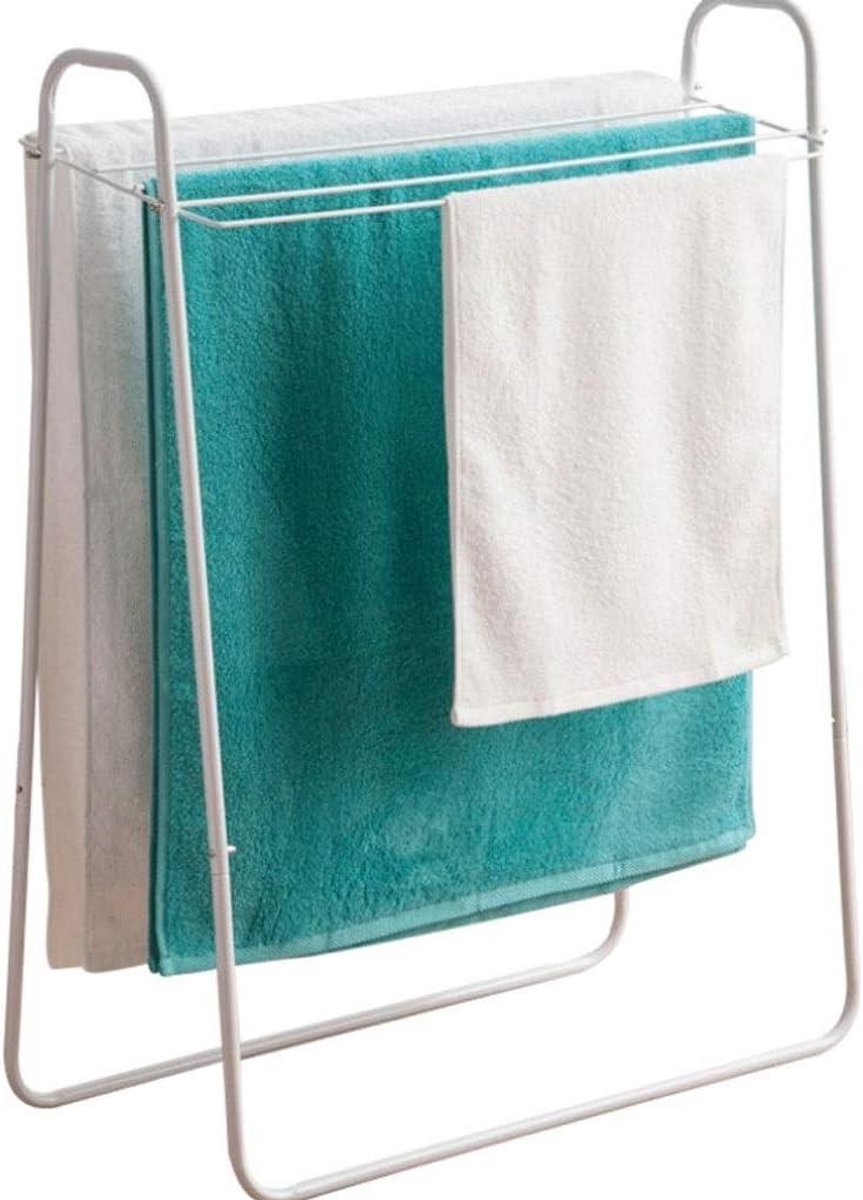 Droogrek - Wasrek Vloerhanger - Kleding Drogen - Met Plintverwarming - 67x26.5x83 cm - Wit