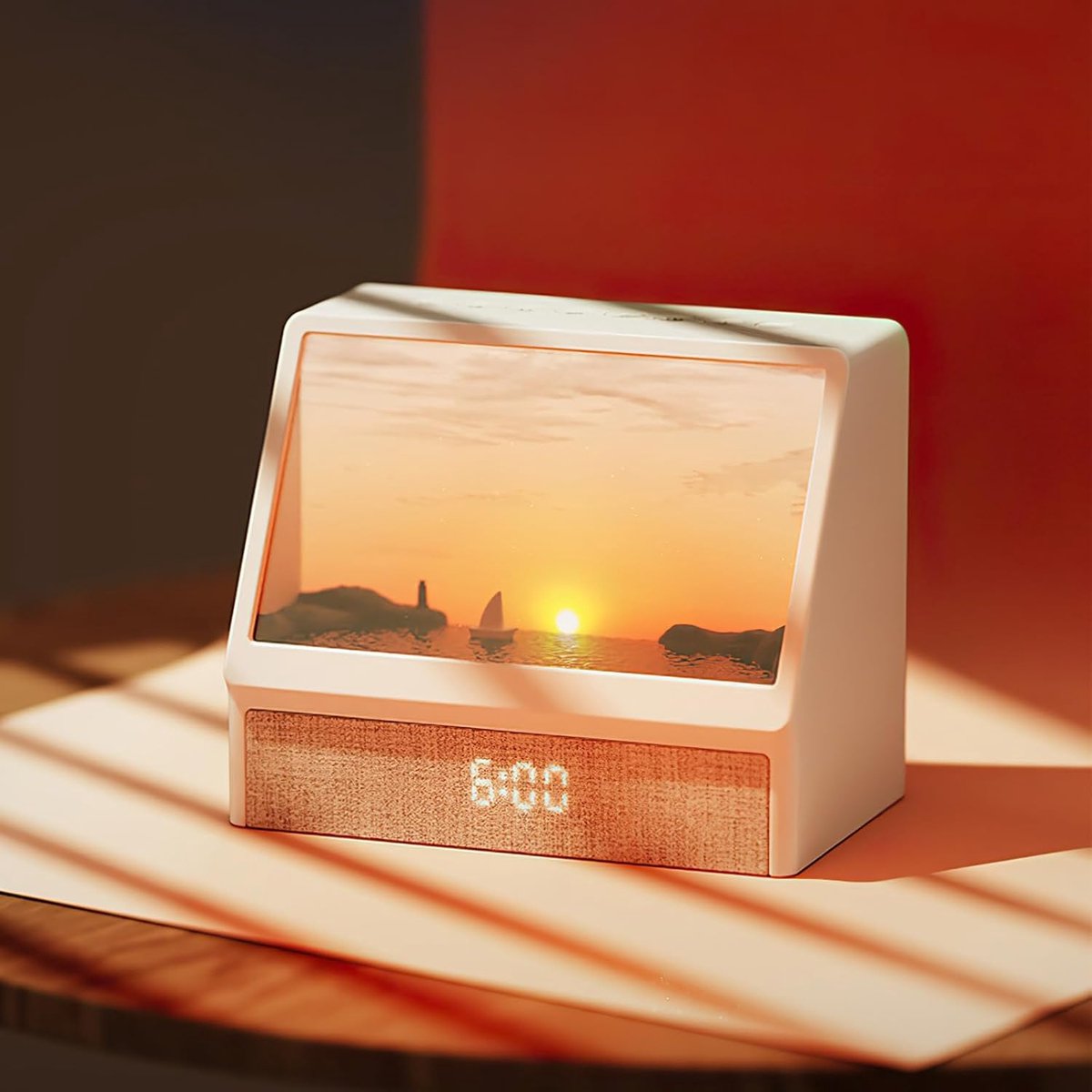 Wekker Licht - Nachtlamp - Ochtend Routine - Zonsopgang Simulatie - Rectangular - Wit