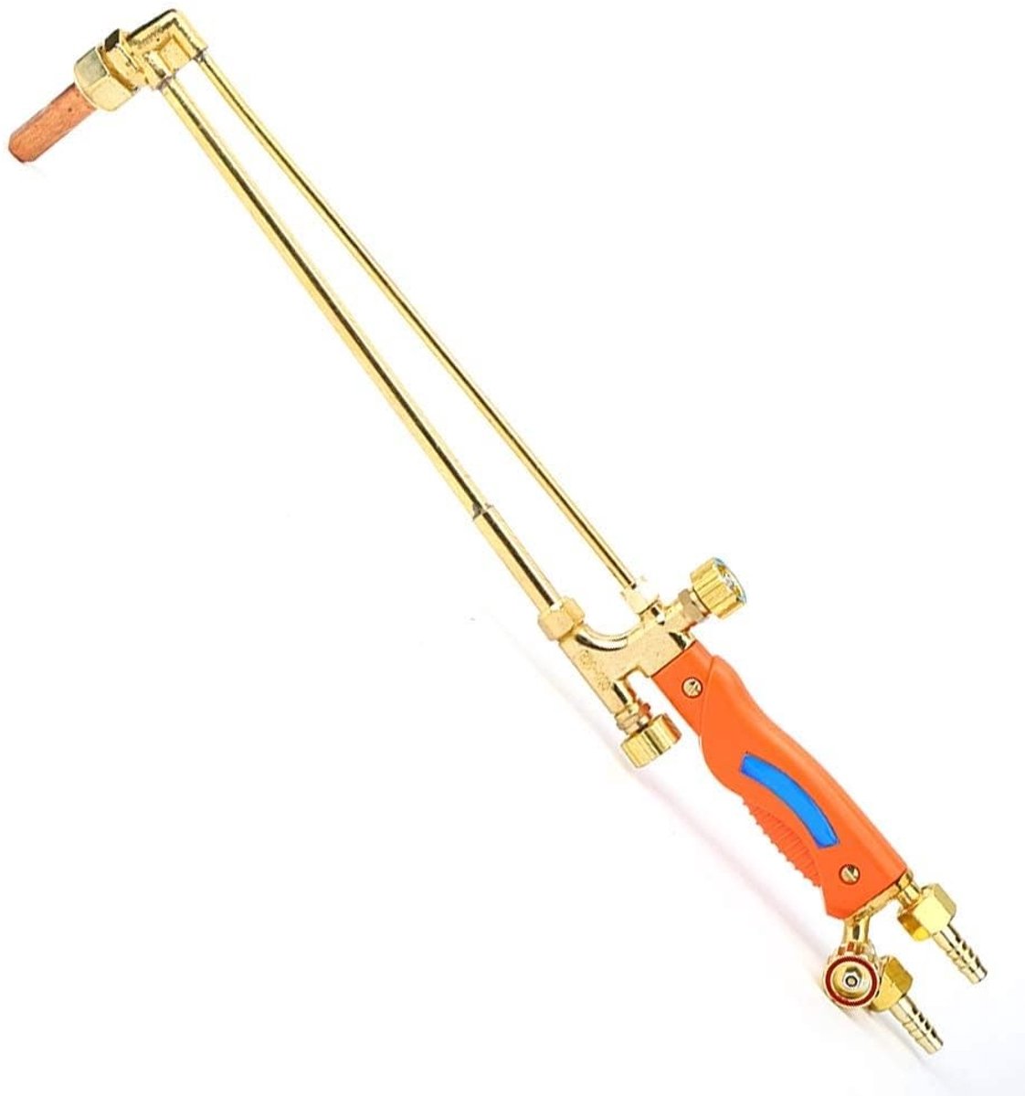 Dailygoods- Snijbrander Hoogwaardige RVS - Injector Snijbrander - Gas Snijgereedschap - Geschikt voor Zuurstof/Acetyleen - Bouw/Machines - Duurzaam Koper en Roestvrij Staal - Lasfakkel