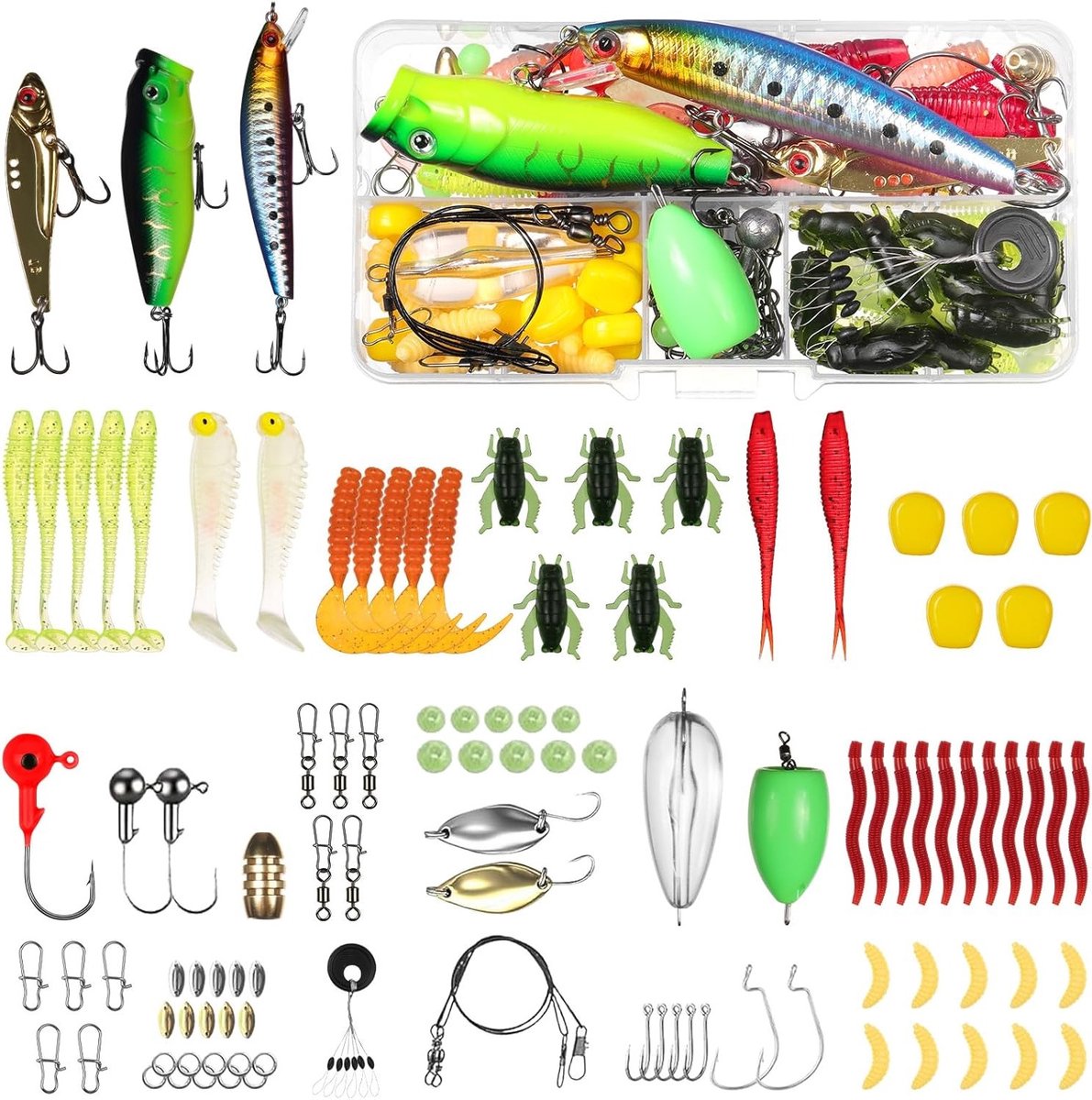 Mackerel Aas voor Zeevissen, Vissen met Feathers en Treble Haken, Perfect voor Makreel, Baars en Forel