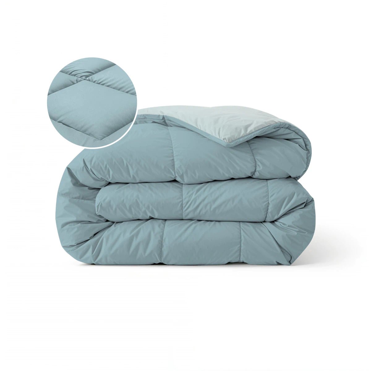 Zelesta Pure Duo Katoen Zomerdekbed - Grijsblauw & Lichtblauw 200x200cm