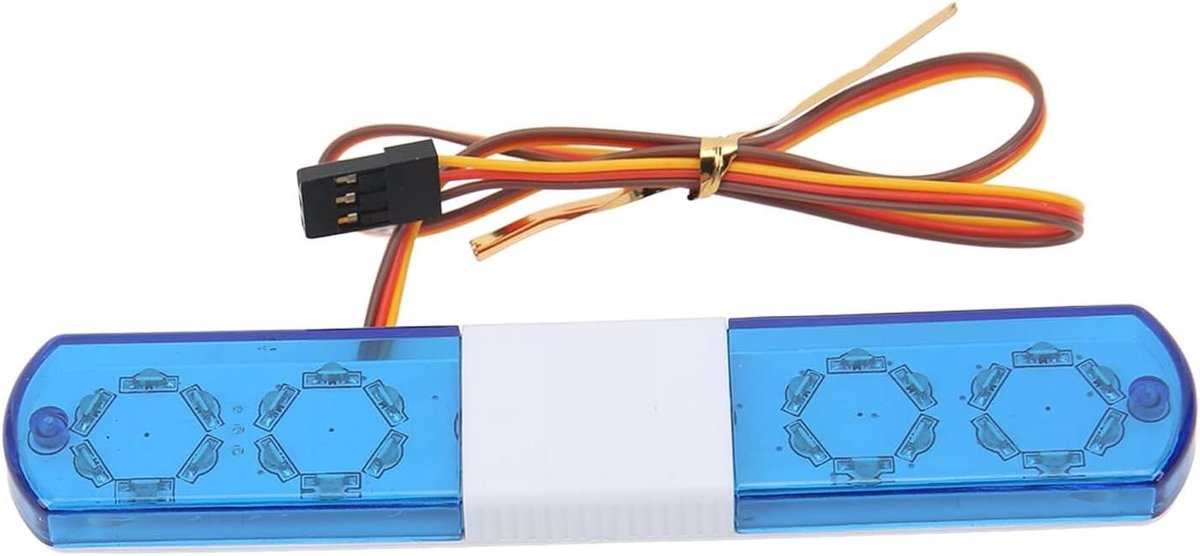 LED Verlichting voor RC Auto's, Simulatie Ontwerp met 4 Modi, Politie Flitslamp en Alarmlicht voor 1/8 en 1/10 RC Voertuigen in Blauw