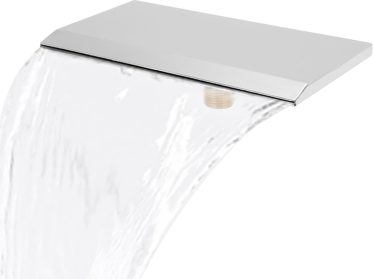 Dailygoods- Waterval Overlaatblad 19cm - Roestvrij Stalen Vijver Waterval - Zwembadfontein - Buiteninstallatie - Elegant Ontwerp - Eenvoudige Montage - Waterfeature
