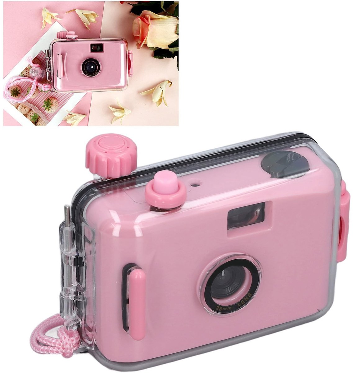 Dailygoods- Filmcamera Herbruikbaar - 35mm Filmcamera - Waterdichte Behuizing - Fotocamera voor Onderwater - Vintage Camera - Sluitertijd 1/100 Seconde - Wegwerpcamera