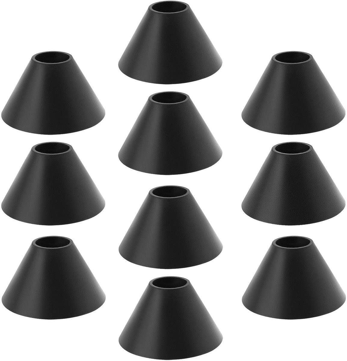 Dailygoods- Wasmachines Rubber - 10 Stuks - M8 Gat - Antislip - Conische Ringen - Zwart - 25mmx10mmx14mm - Toiletbril Scharnier