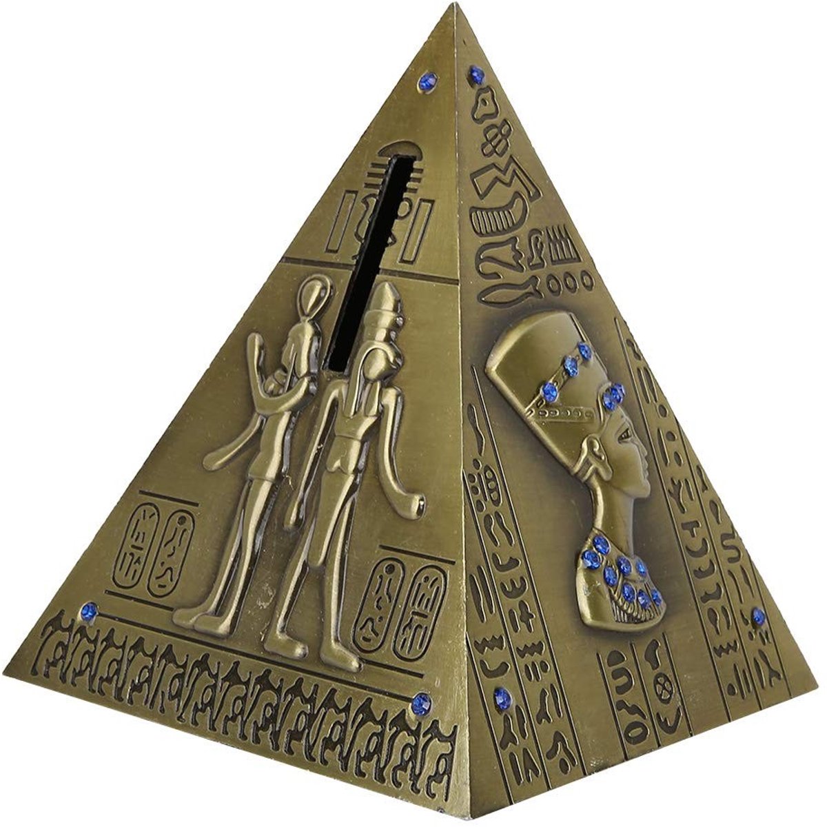 Dailygoods- Piramide Antiek Model - Decoratie Woonkamer - Spaarvarken - Handwerk - Uniek Ontwerp - Duurzaam Materiaal