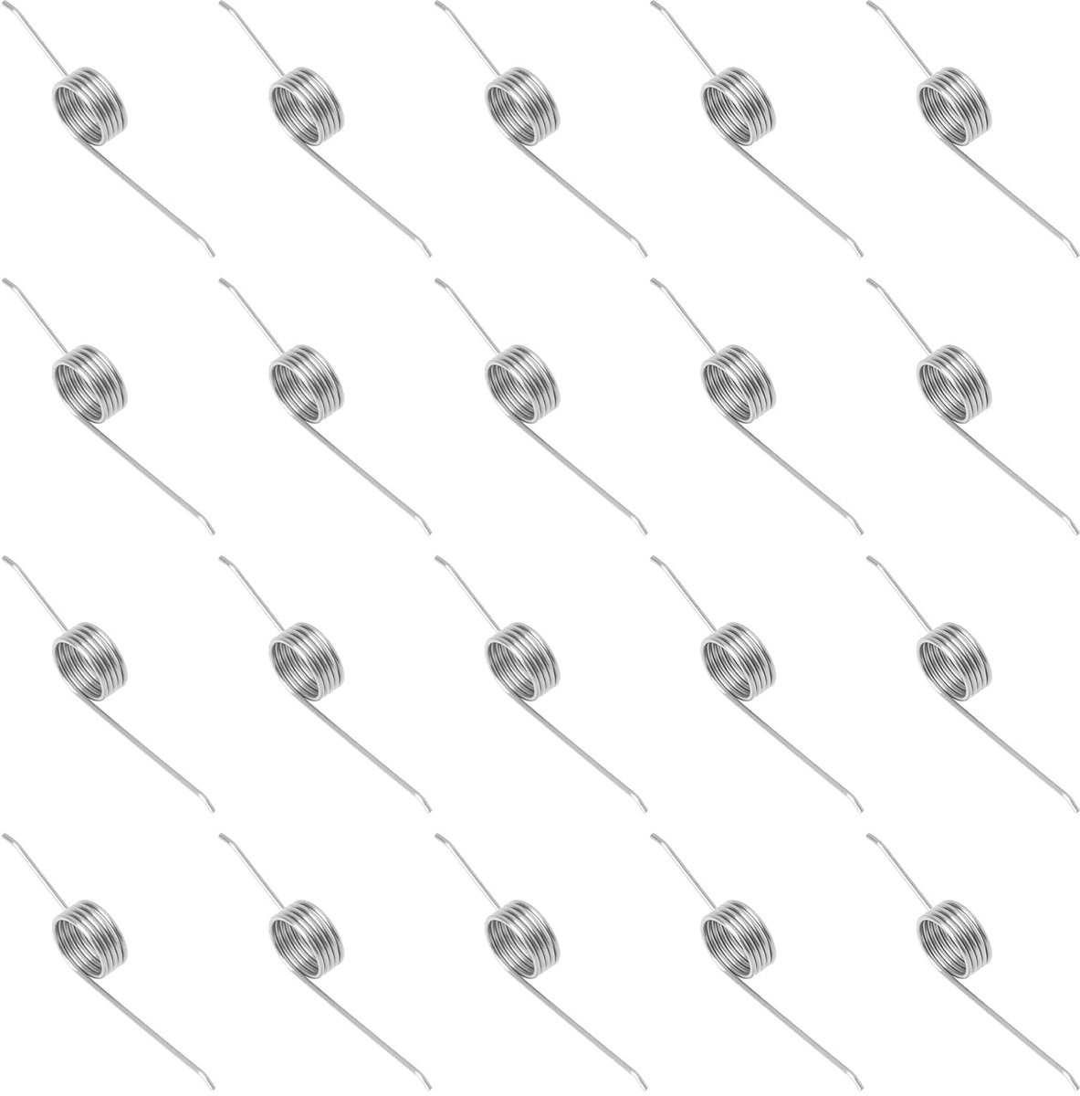 Dailygoods- Drukprullenbak - 20Pcs Drukveer - Roestvrij Staal - Compact Formaat - Handdruk/Voetpedaal - Eenvoudig te Vervangen - Vuilnisbakveer