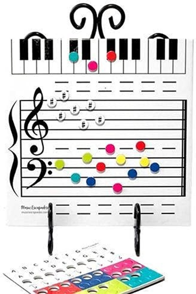 Dailygoods- Droog Uitwisbaar Bord Dubbelzijdig - Magnetisch - Uitzonderlijk Glad Schrijfoppervlak - Lesgeven - Muzieklessen - 70 Magneten - Whiteboard