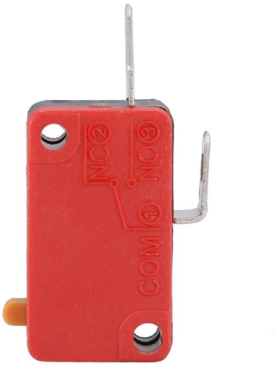 Dailygoods- Microschakelaar 10 Stuks - Drukknop - Zuilgang - Machinespel - ABS Materiaal - Slijtvastheid