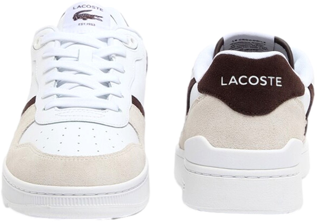 Lacoste Men T-Clip Set White Dark Brown-Schoenmaat 43