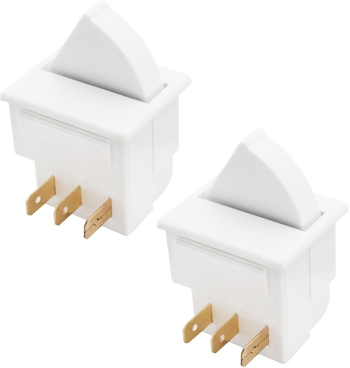 Dailygoods - Koelkastdeur Lichtschakelaar - 3-pins - 2 Stuks - Wit - Lichtsensor - Compatibel met diverse modellen - Ideaal voor Whirlpool