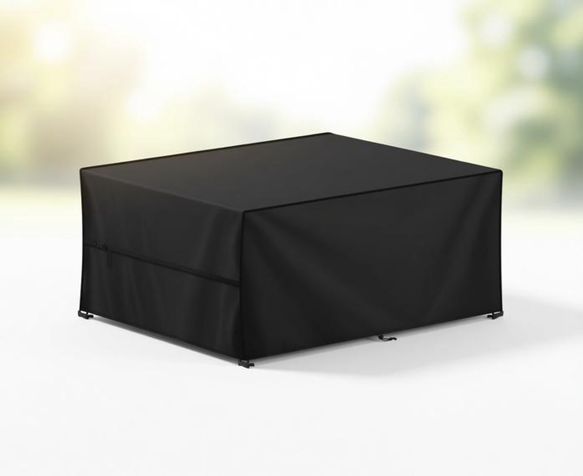 ElleMooi Tuinmeubelhoes - Terrastafelhoes - Bescherming Buitenmeubels - Scheurvast 420D Oxford - 180x120x75cm - Zwart