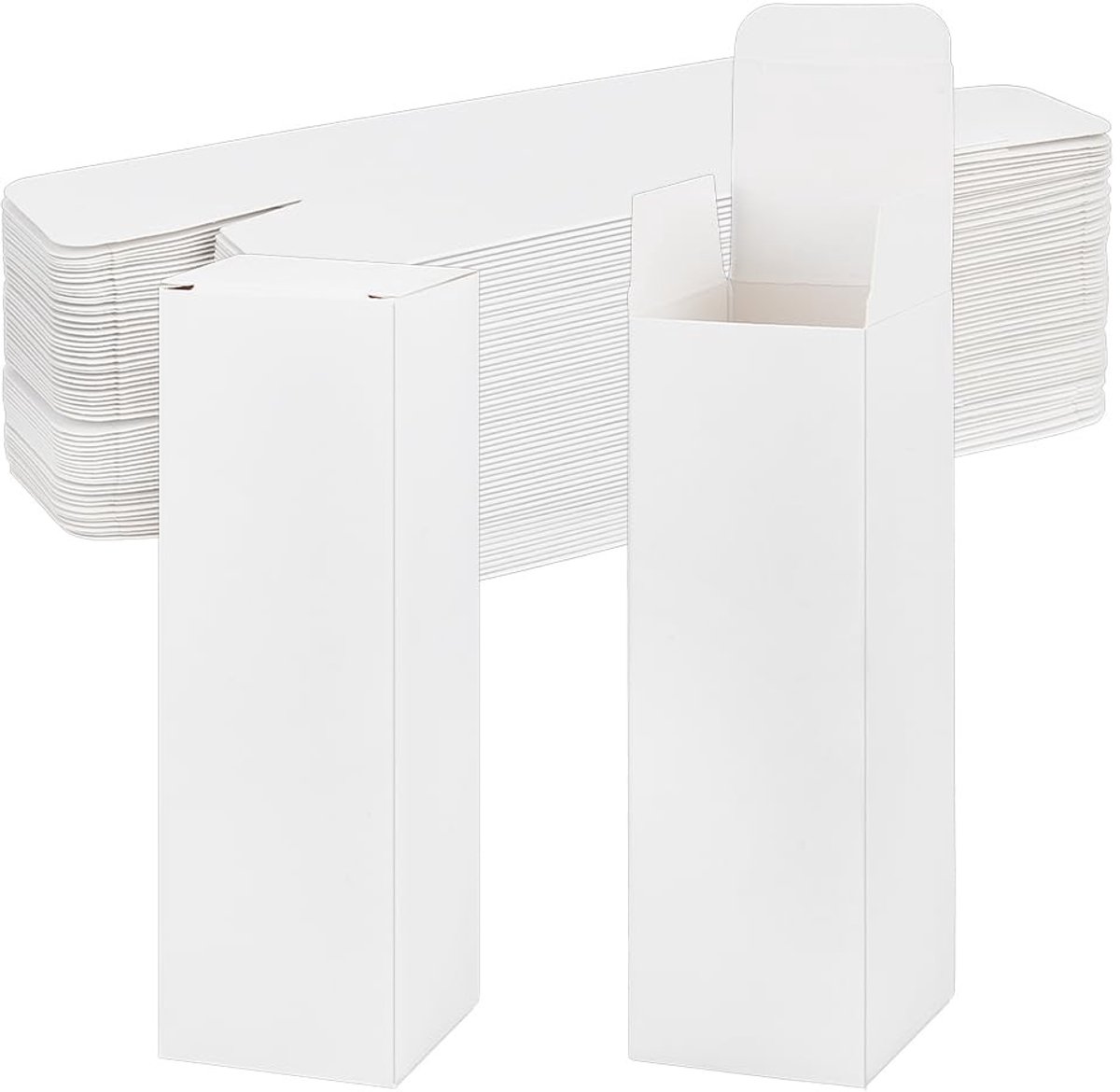 Dailygoods- Geschenkdozen met deksel - 50 stuks - 5x5x16 cm - Kartonnen dozen - Verpakking voor cadeaus - Perfect voor feestartikelen - Cadeaudozen
