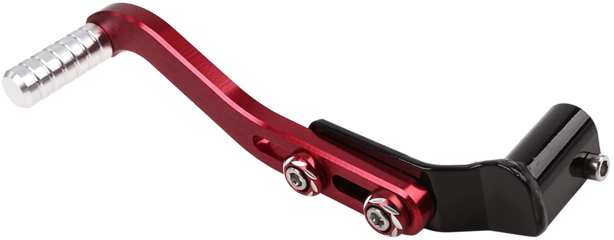 Dailygoods- Versnellingshendel Gegroefd - Pedaal - Aluminium Legering - Antislip - Rood - Schokbestendig - Schakelaar