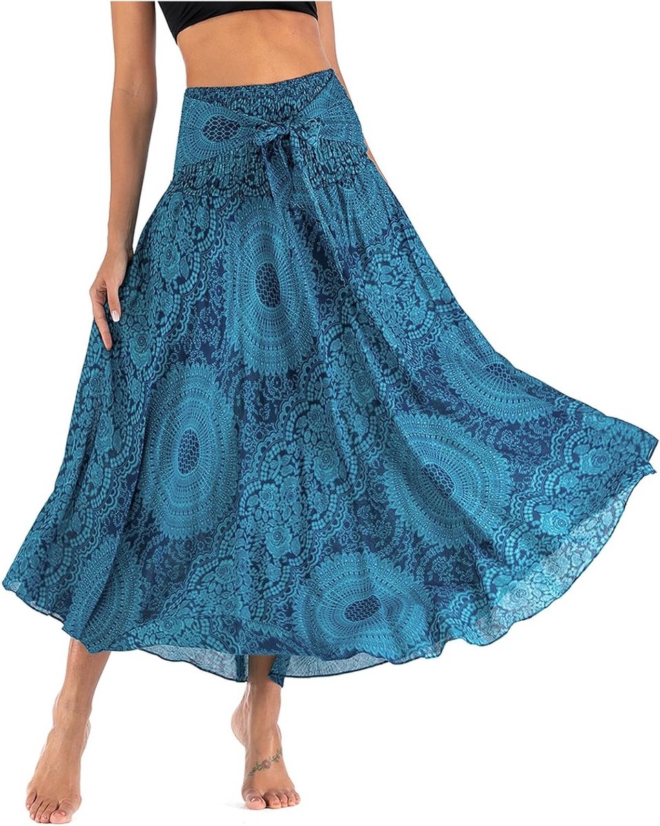 Elegante maxi-rok voor dames, veelzijdige 2-in-1 vintage halterjurk en boho-zomerrok voor elke gelegenheid
