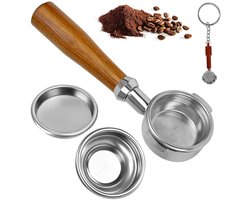 Dailygoods- Filterdragerset 58 mm - Compatibel met E61-groepskop - Bodemloze Zeefhouder - Hoogwaardig Materiaal - Voor Espressomachines