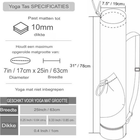Yogamat Tas - Yogatas Groot - Yogamat Tas Waterdicht van Merkloos — afbeelding 5