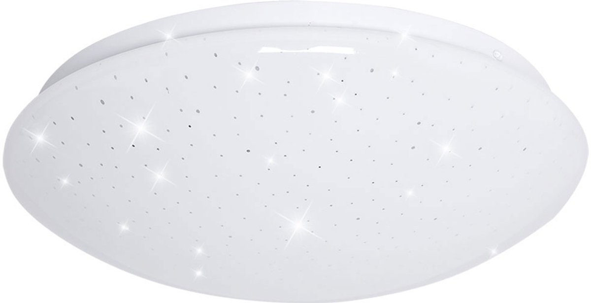 LED plafondlamp Plafondlamp Woonkamerlamp Sterrenhemel effect, metaal, wit, 24W 1680lm 4000K, D x H 33 x 10,2 cm
