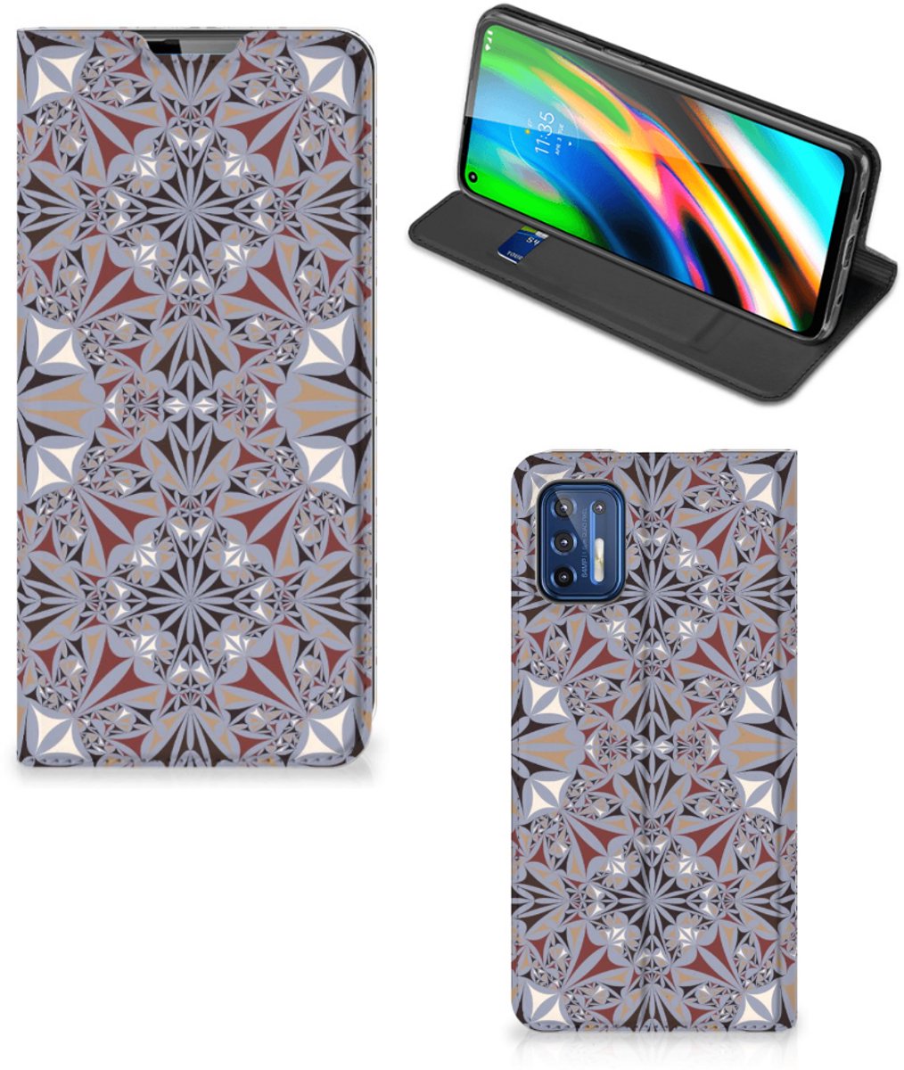 Motorola Moto G9 Plus Standcase Flower Tiles