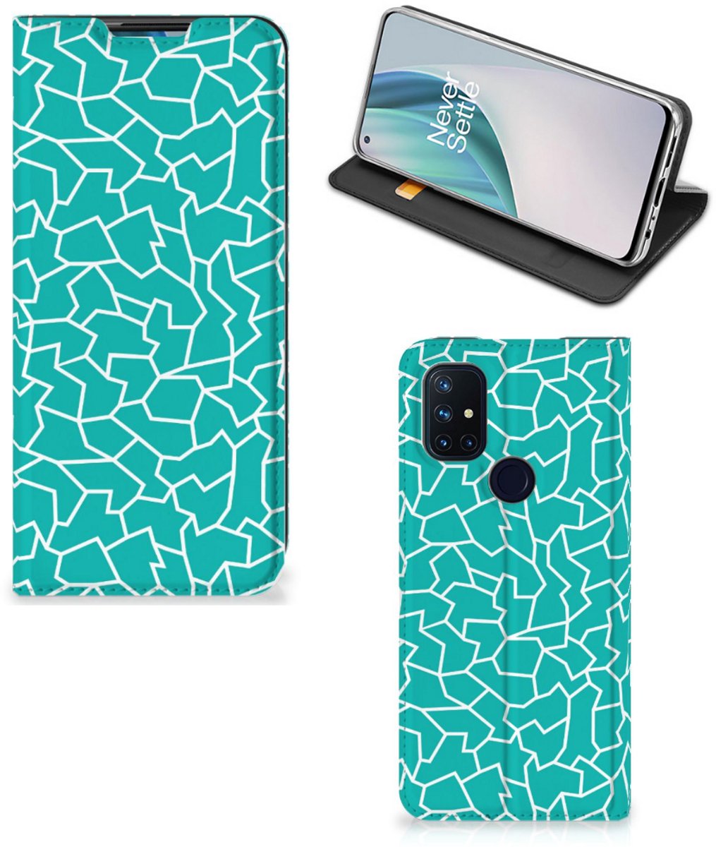 OnePlus Nord N10 5G Bookcase Cracks Blue