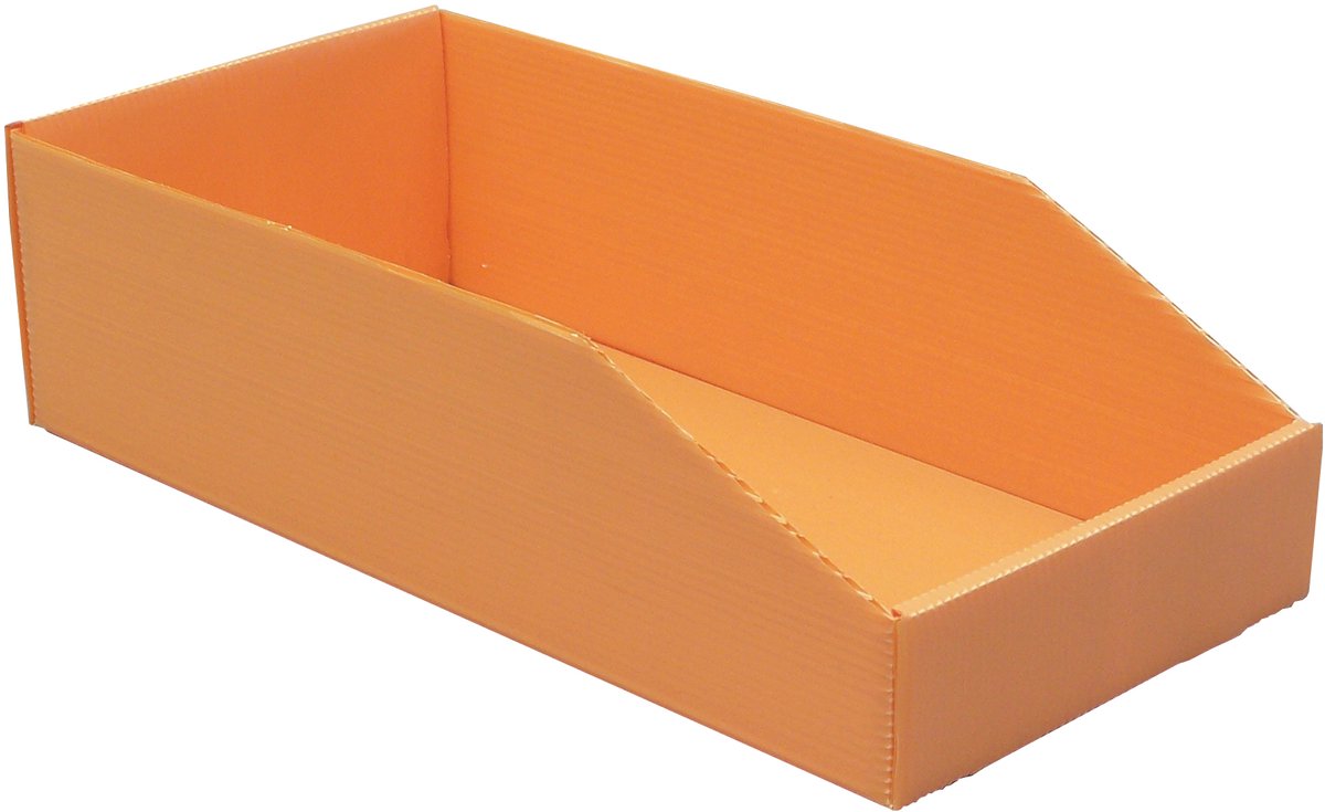 Magazijnbak opvouwbaar - Stapelbare opbergbak 6L - Oranje - 380 mm - Universele opslagbak