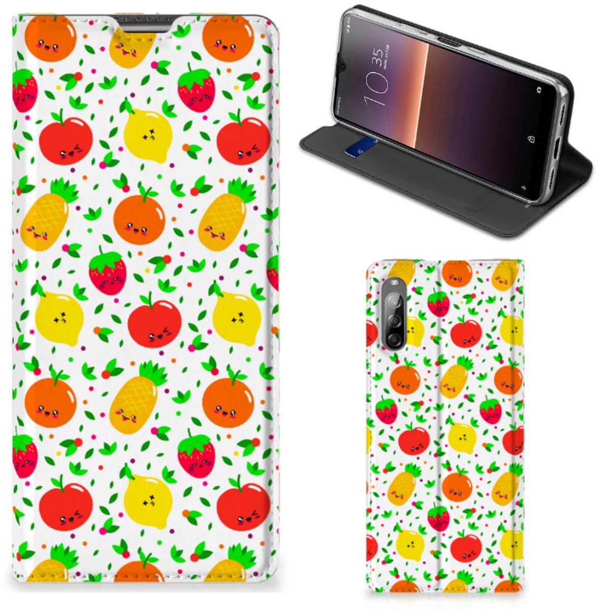 Book Case voor Sony Xperia L4 Flip Style Cover Fruits