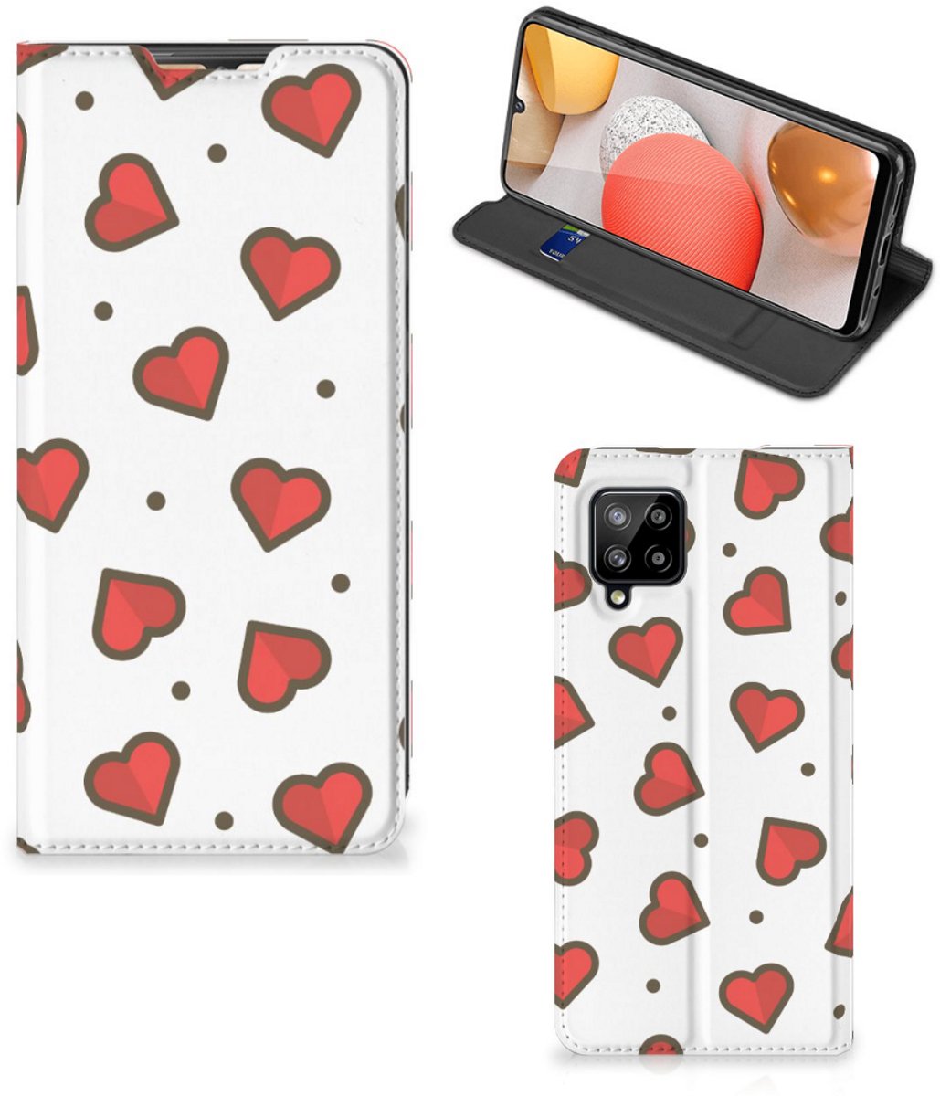 Samsung Galaxy A42 Hoesje met Magneet Hearts