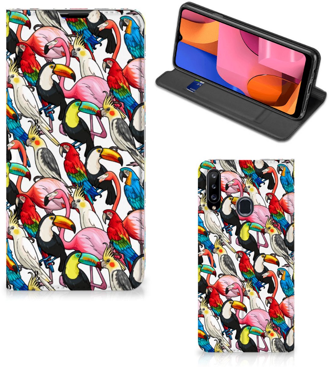 Standcase Hoesje voor Samsung Galaxy A20s Hoesje maken Birds