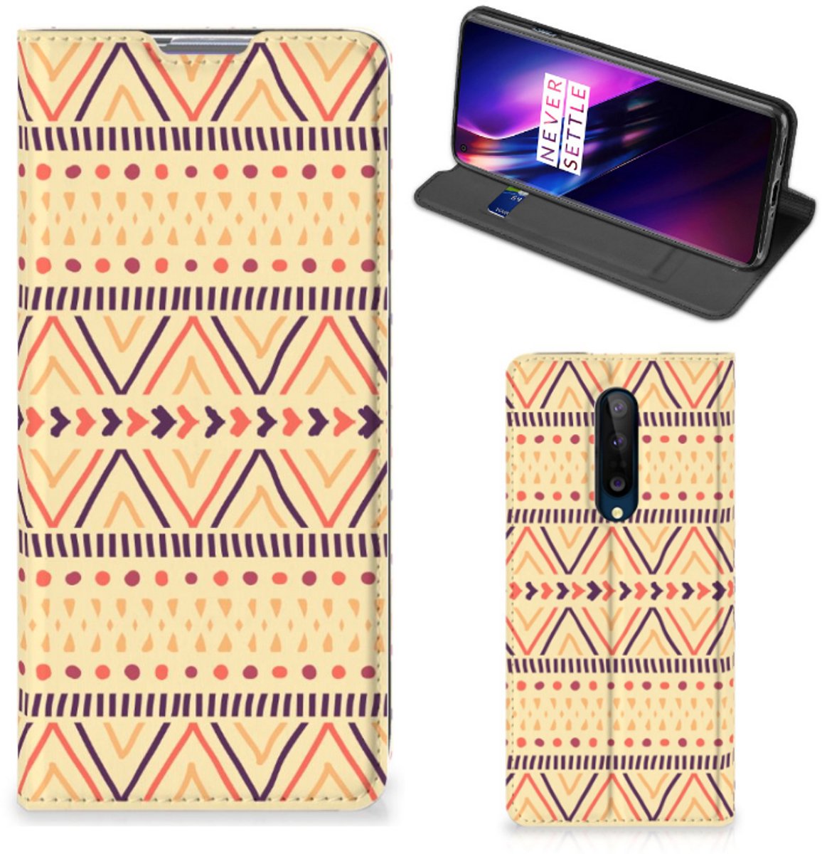 OnePlus 8 Hoesje met Magneet Aztec Yellow