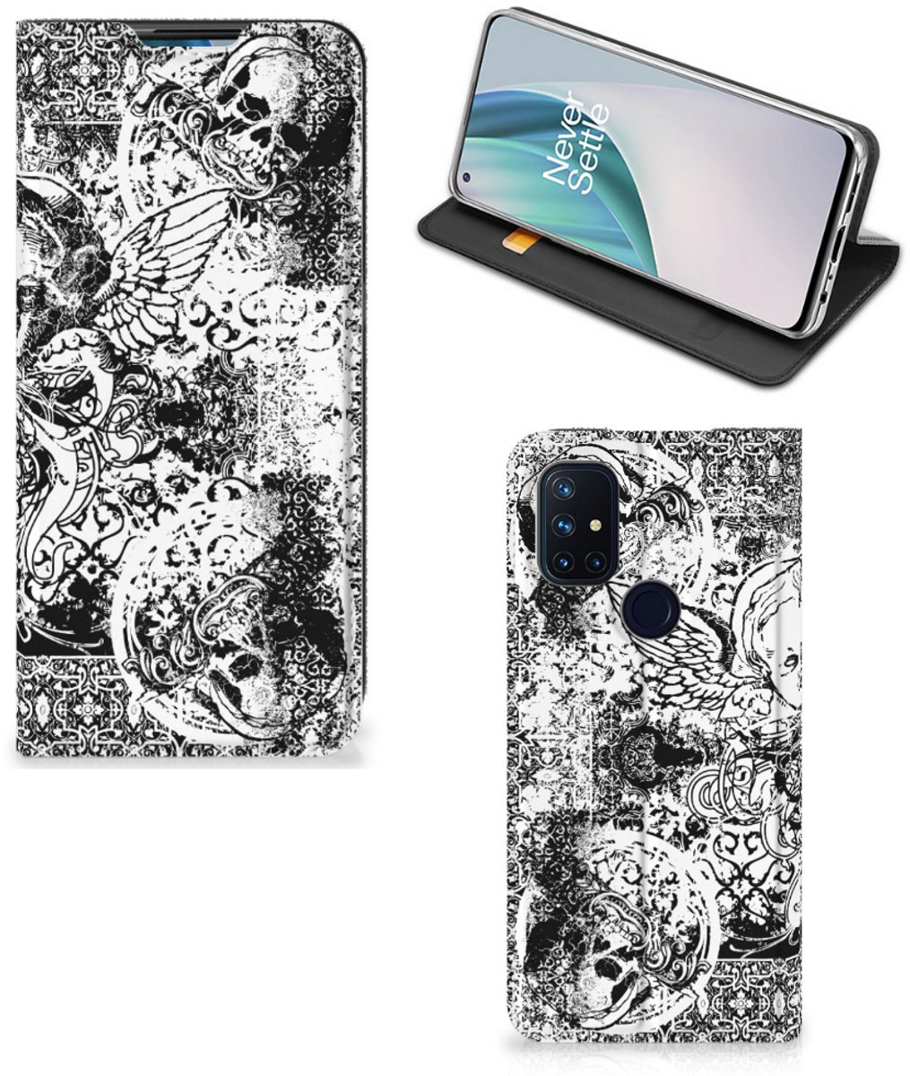 Mobiel BookCase OnePlus Nord N10 5G Skulls Angel