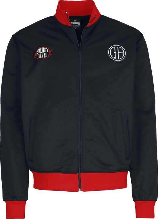 Pantera Soccer Trackjacket Heren Trainingsjas - zwart/rood - L