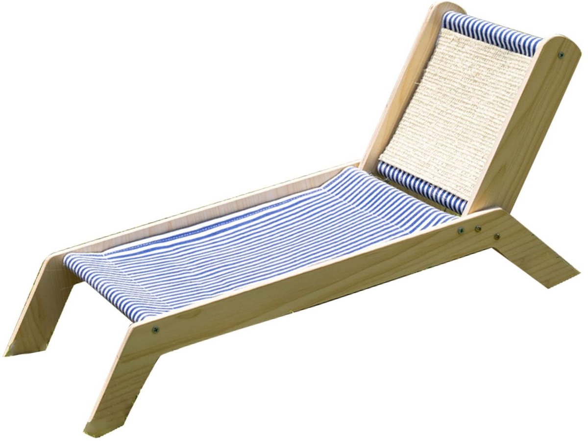 Golden crown - Kattenhangmat - Verhoogd Kattenbed - Comfortabele Strandstoel Stijl - Geschikt voor Binnen en Buiten - Sisal Krabpaal - Zonovergoten Onts...