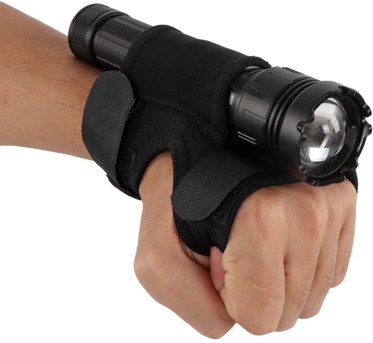 Dailygoody - Nylon Pols Holster voor Duiklamp - Geschikt voor Lampen 25-30mm - Ideaal voor Buitenactiviteiten