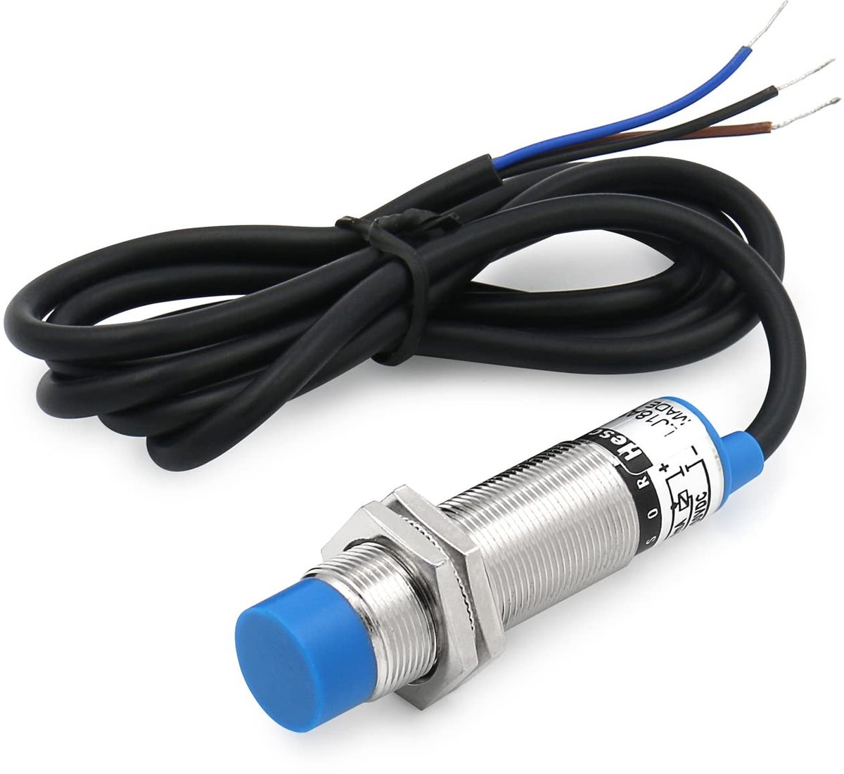 Allecto - Inductieve nabijheidsschakelaar - Sensor 8mm - NC - 18mm installatie diameter - 10-30VDC - Geschikt voor industrie - LJ18A3-8-Z/AY