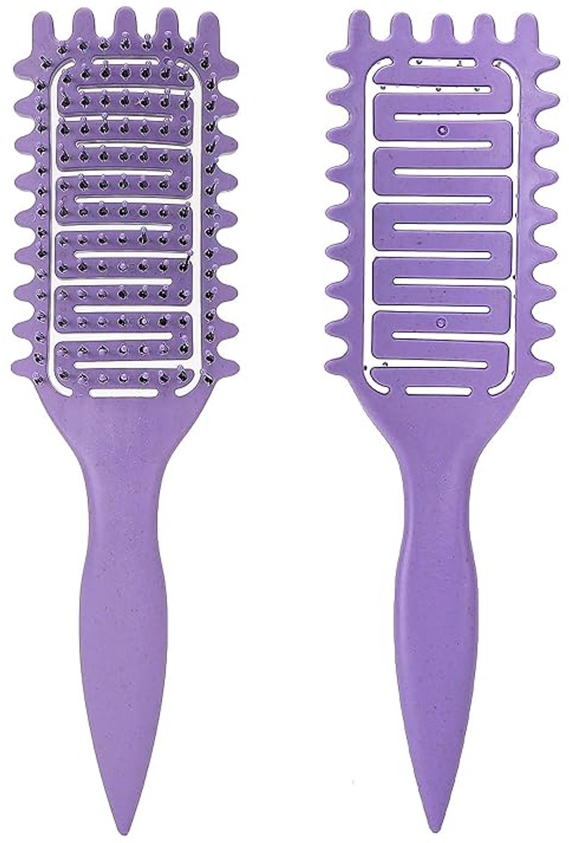 Deze paarse krulborstel Geschikt voor dames heeft ventilatiegaatjes waardoor je gemakkelijk krullen kunt maken. Geschikt voor alle haartypes.