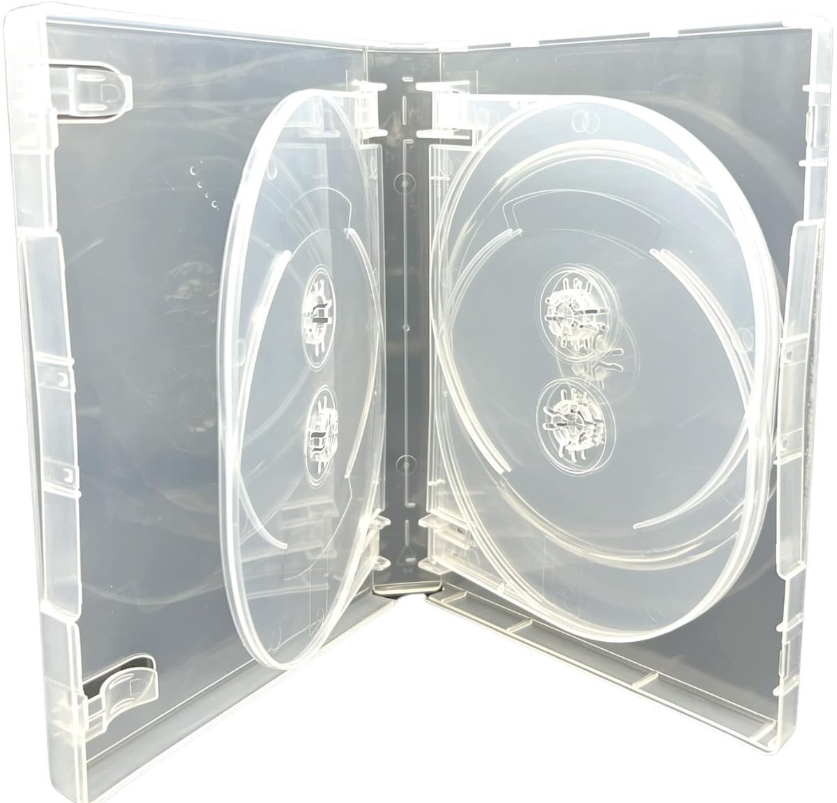Dailygoody - Scanavo 7 Disc CD/DVD/Blu-ray 27mm Doorzichtige Opbergdoos - Slimme Oplossing voor 7 Schijven