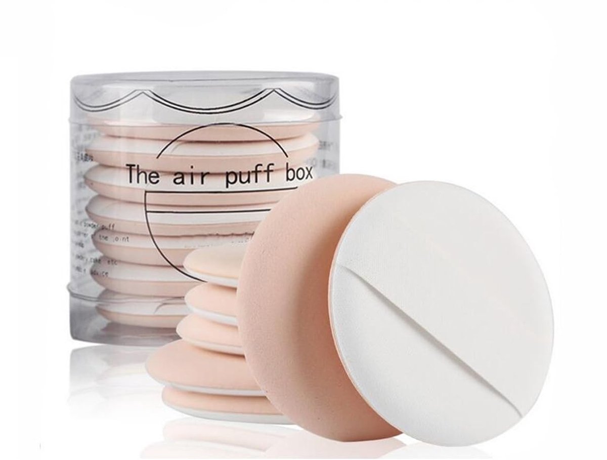 Dailygoods - Multifunctionele Luchtkussen Spons - Make-up Gereedschap - Voor BB CC Crème - 7 Stuks - Wasbaar en Herbruikbaar - Ideaal voor Op Reis
