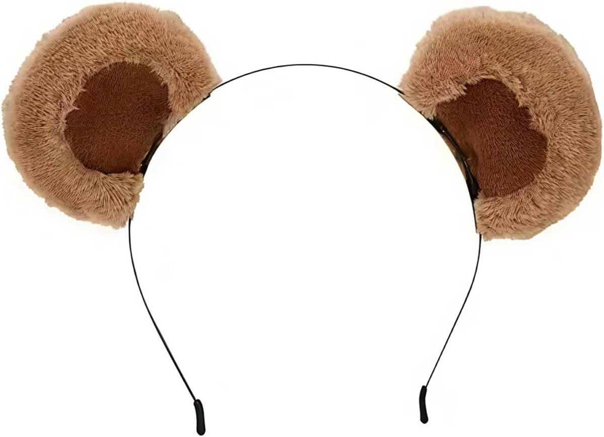 Bear Kostuum Oren Hoofdband voor Volwassenen en Kinderen - Zachte Bruine Oren voor Carnaval en Feestjes
