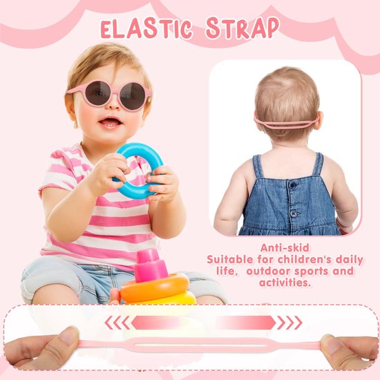 Dailygoody - Zonnebril - Gepolariseerd - UV400 Bescherming - Flexibel - Kinderzonnebril - Voor Baby's en Peuters - Geschikt voor 2 tot 5 jaar — afbeelding 5