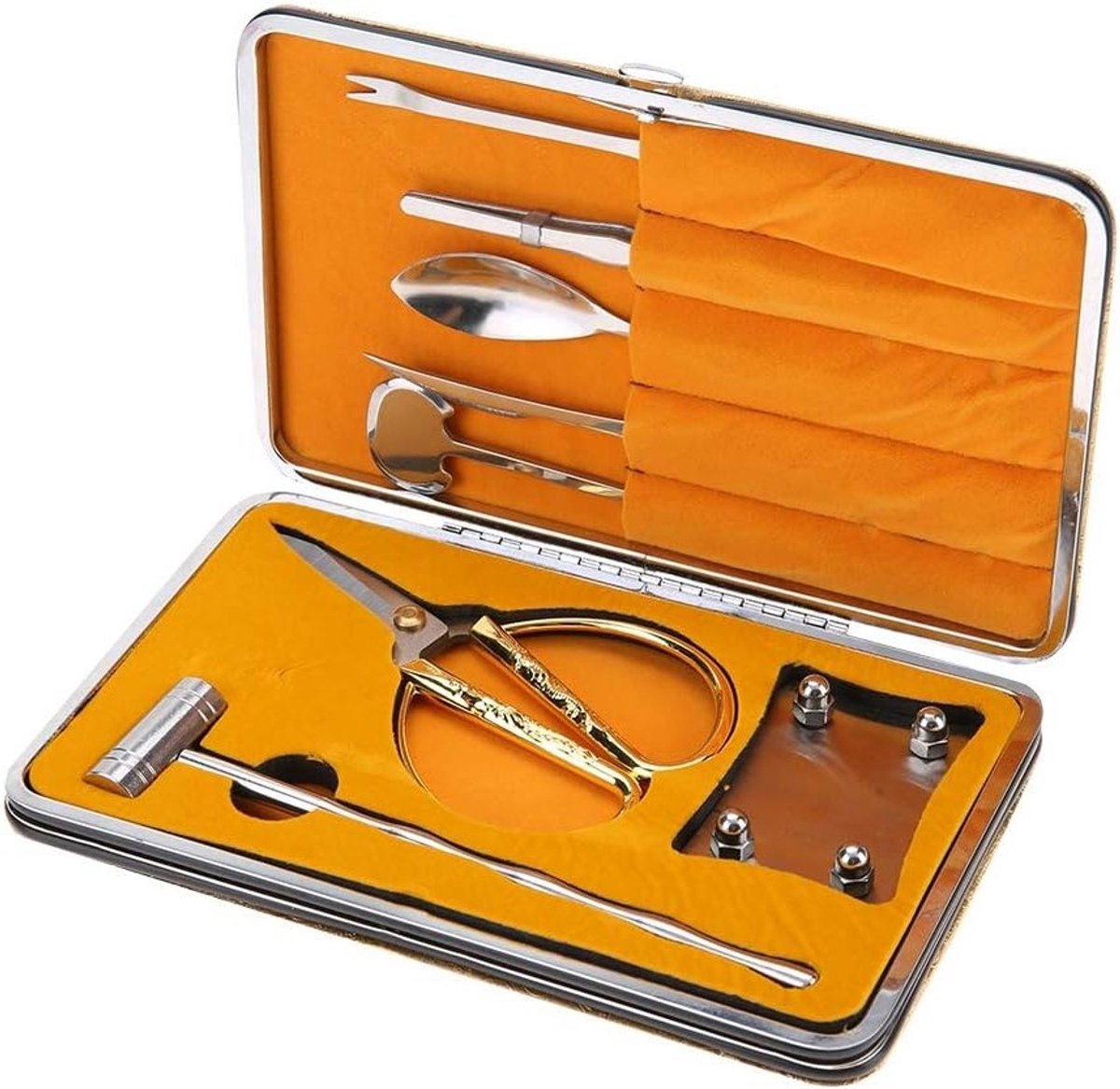 Complete 8-delige Zeevruchten Gereedschap Set met Kreeftenkraker, Notenkraker en Oesterschelp Mes - RVS Keukenaccessoires voor het Bereiden van Zeevruchten