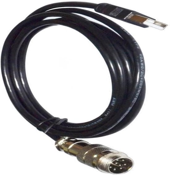 USB naar DIN kabel - Datakabel versnellingspook - Sim Racing - Plug and Play - 2 meter - Zwart — afbeelding 2
