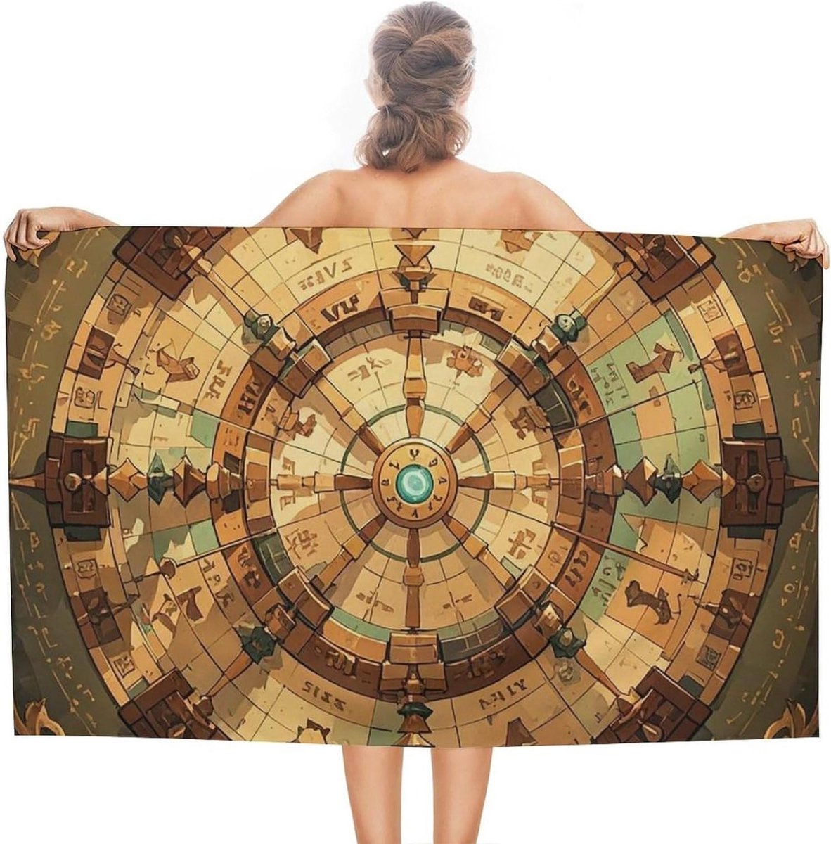 Strandlaken - Badhanddoek - Zandvrij genieten - Sneldrogend microvezel - 130 x 70 cm - Wit