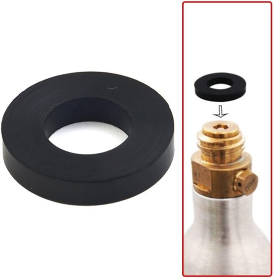 Siliconen Afdichtringen - Reparatieringen - Fles Mondstuk Reparatie - Nauwkeurige Pasvorm - 2 stuks - Zwart — afbeelding 2
