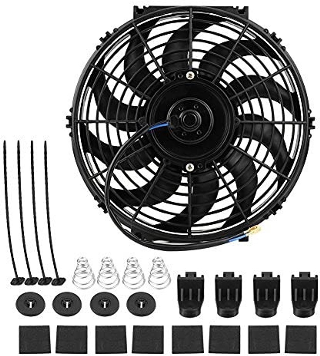 Solidchoice - Dailygoody - Universele Elektrische Radiator Koelventilator - 12 Inch - Inclusief Montagekit - Zeer efficiënte koeling - Geschikt voor diverse vo